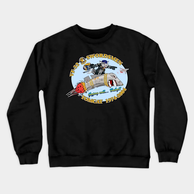 VF-32 Swordsmen Nose Art Variation Crewneck Sweatshirt by MBK